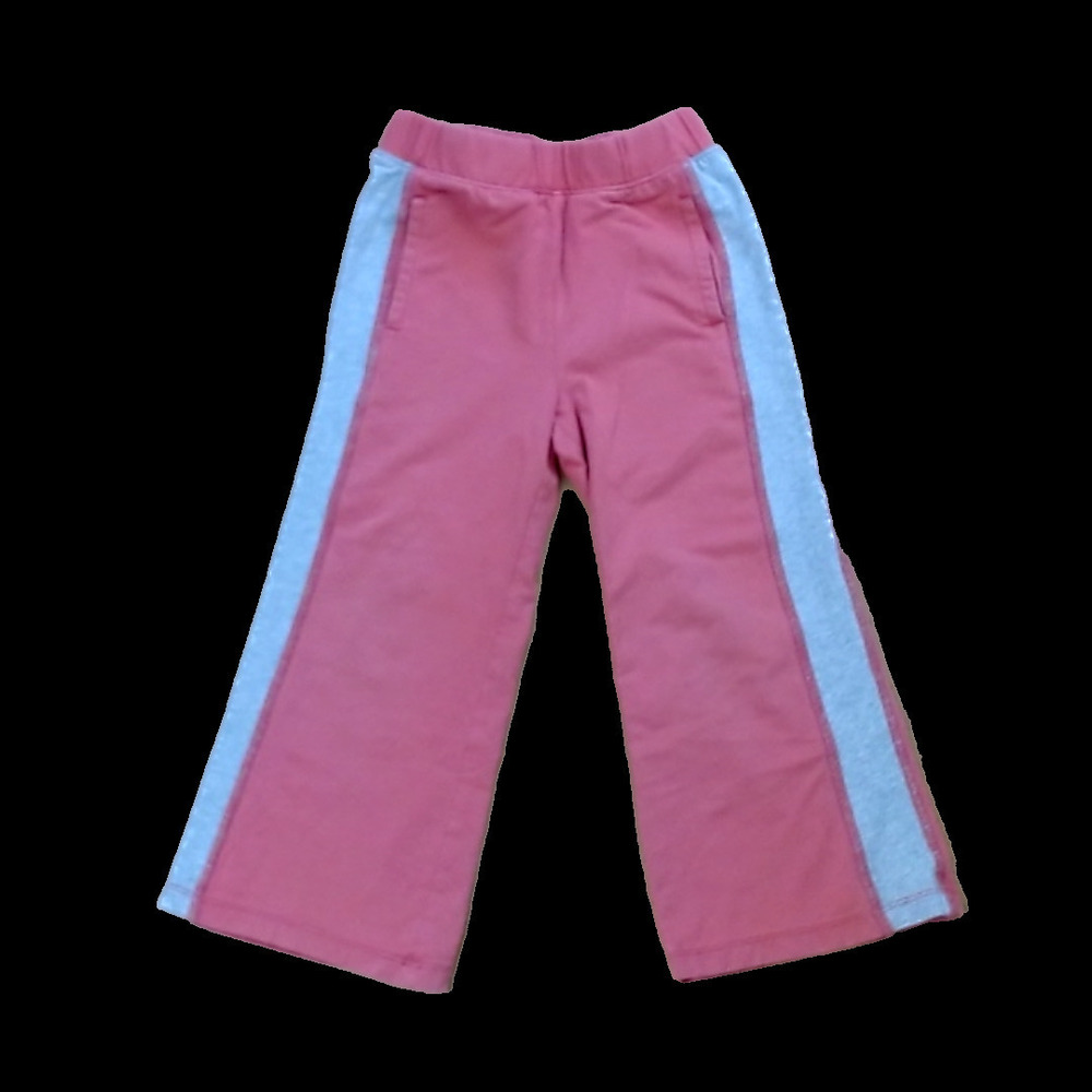 Tea Collection Girls Peach | Gray Side Stripes Pants size: 3T